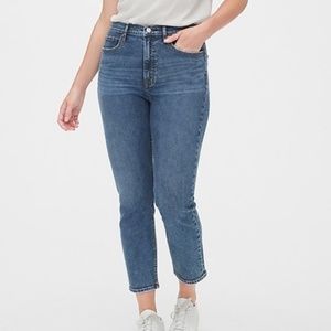 GAP High Rise Cigarette Jeans in Medium Wash